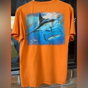 2014 Guy Harvey Orange T-Shirt, Size Medium